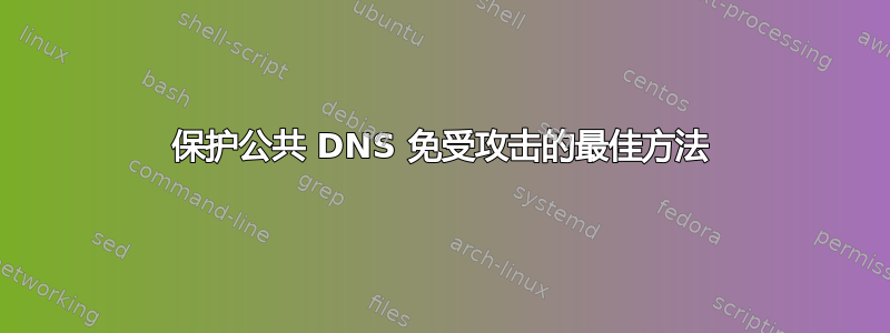 保护公共 DNS 免受攻击的最佳方法