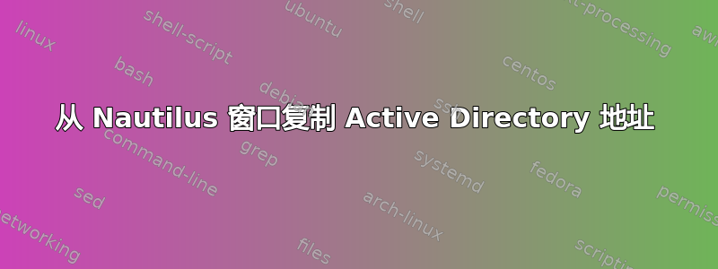 从 Nautilus 窗口复制 Active Directory 地址