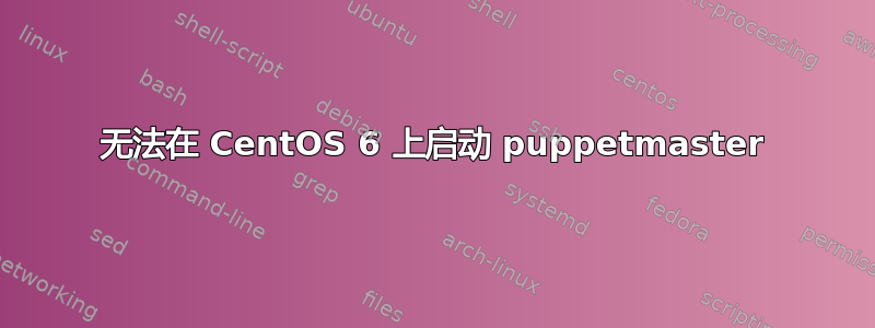 无法在 CentOS 6 上启动 puppetmaster