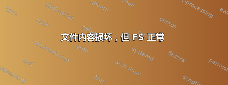 文件内容损坏，但 FS 正常