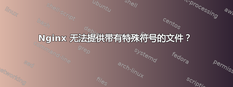 Nginx 无法提供带有特殊符号的文件？