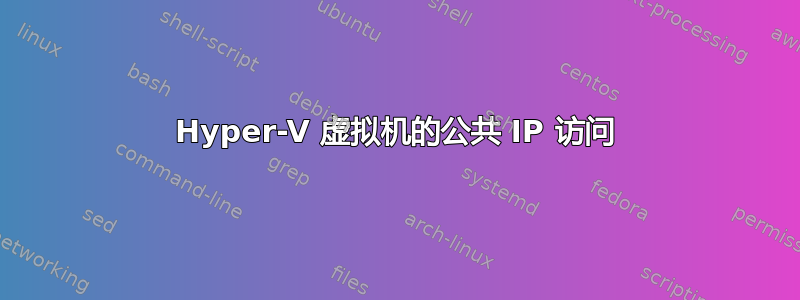 Hyper-V 虚拟机的公共 IP 访问