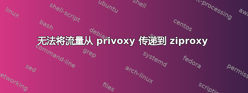 无法将流量从 privoxy 传递到 ziproxy