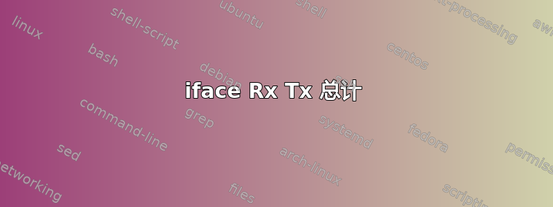 iface Rx Tx 总计