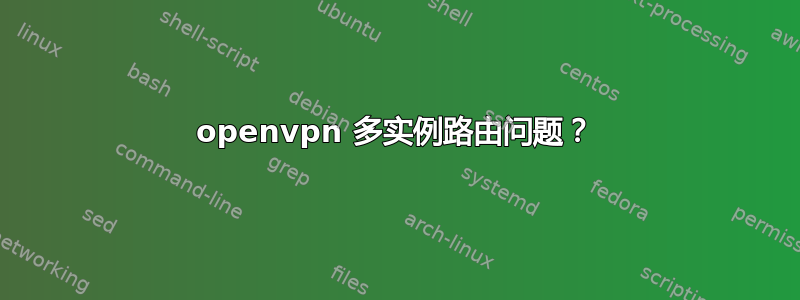 openvpn 多实例路由问题？