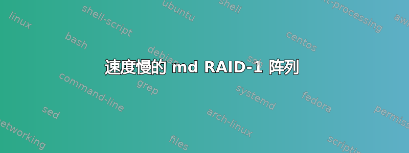 速度慢的 md RAID-1 阵列