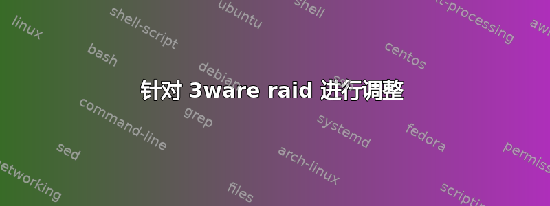 针对 3ware raid 进行调整