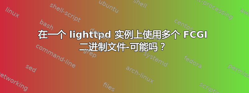 在一个 lighttpd 实例上使用多个 FCGI 二进制文件-可能吗？