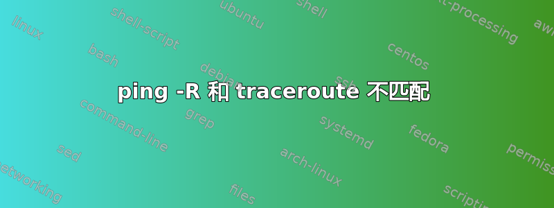 ping -R 和 traceroute 不匹配