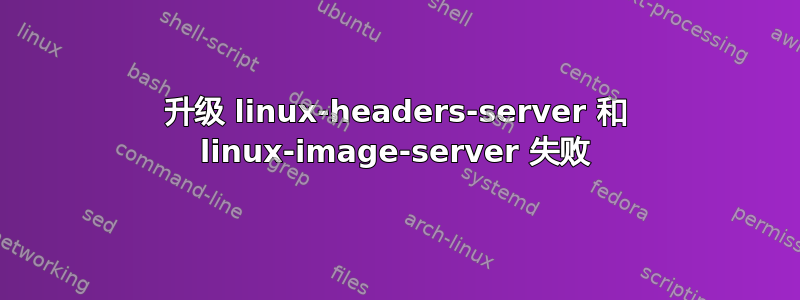 升级 linux-headers-server 和 linux-image-server 失败