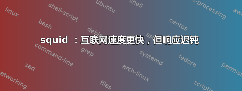 squid ：互联网速度更快，但响应迟钝