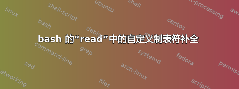 bash 的“read”中的自定义制表符补全