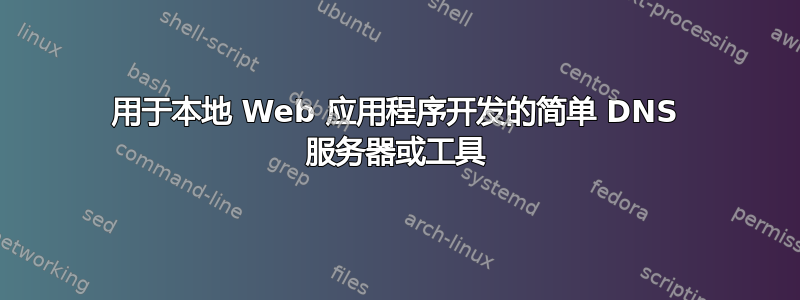 用于本地 Web 应用程序开发的简单 DNS 服务器或工具