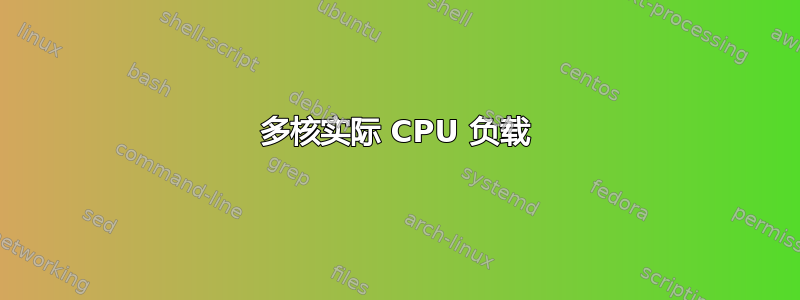 多核实际 CPU 负载