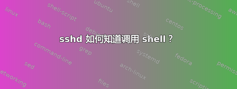 sshd 如何知道调用 shell？