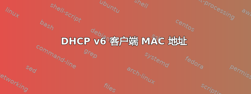 DHCP v6 客户端 MAC 地址