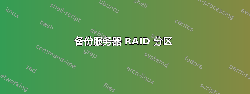 备份服务器 RAID 分区