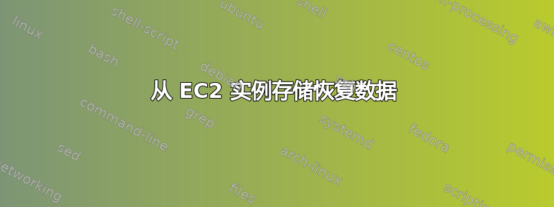 从 EC2 实例存储恢复数据