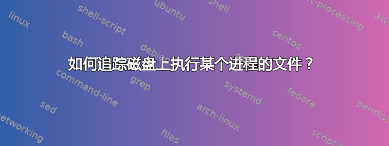 如何追踪磁盘上执行某个进程的文件？