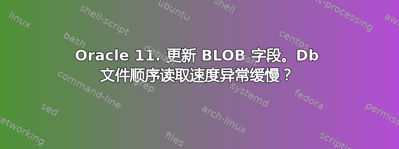 Oracle 11. 更新 BLOB 字段。Db 文件顺序读取速度异常缓慢？