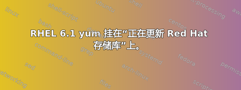 RHEL 6.1 yum 挂在“正在更新 Red Hat 存储库”上。