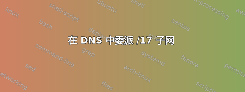 在 DNS 中委派 /17 子网