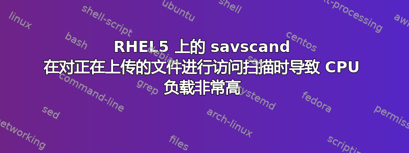 RHEL5 上的 savscand 在对正在上传的文件进行访问扫描时导致 CPU 负载非常高