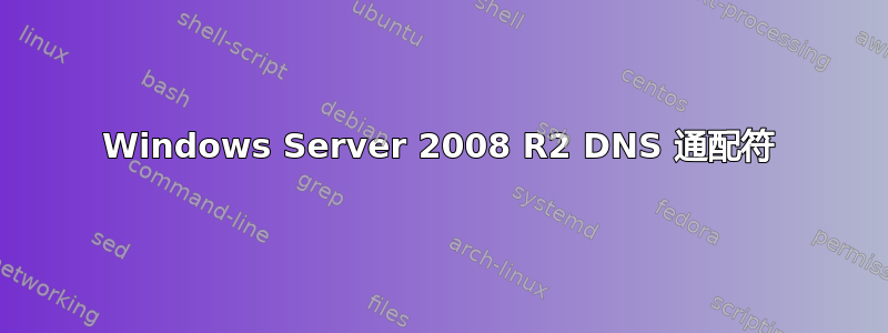 Windows Server 2008 R2 DNS 通配符