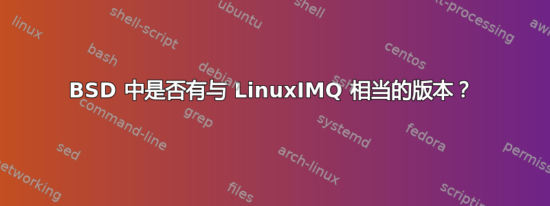 BSD 中是否有与 LinuxIMQ 相当的版本？