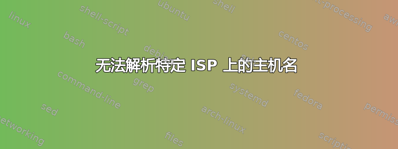 无法解析特定 ISP 上的主机名