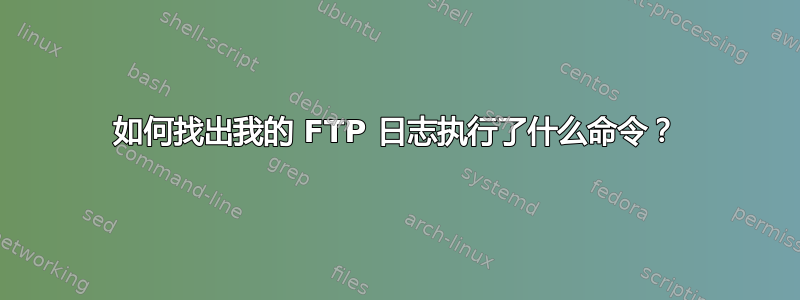 如何找出我的 FTP 日志执行了什么命令？