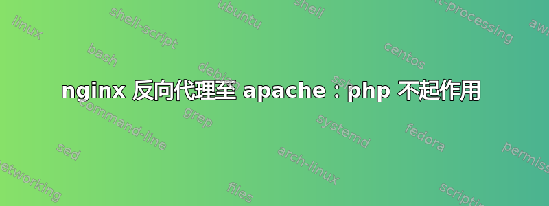 nginx 反向代理至 apache：php 不起作用