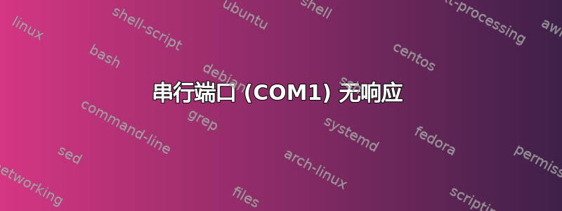 串行端口 (COM1) 无响应