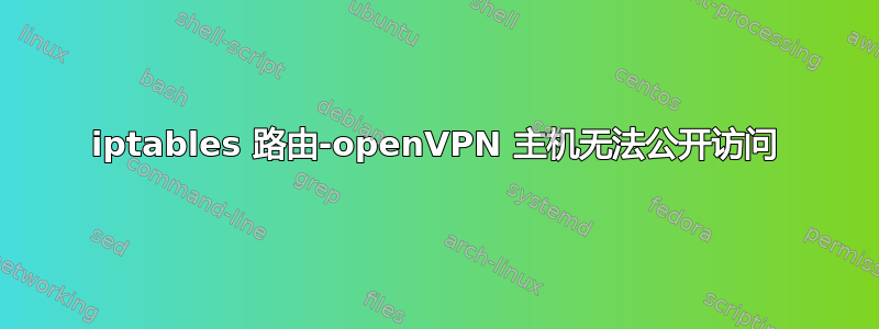 iptables 路由-openVPN 主机无法公开访问