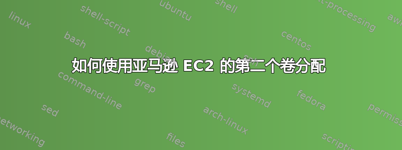 如何使用亚马逊 EC2 的第二个卷分配