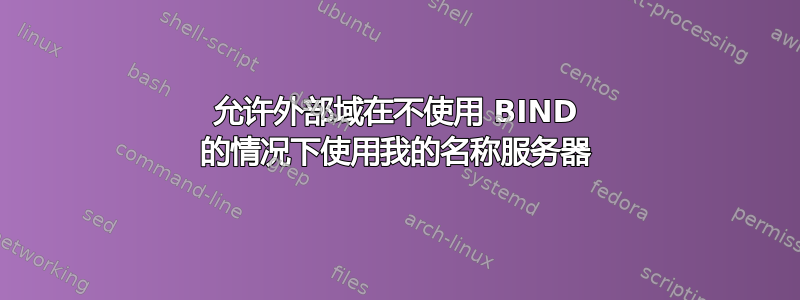 允许外部域在不使用 BIND 的情况下使用我的名称服务器