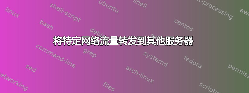 将特定网络流量转发到其他服务器