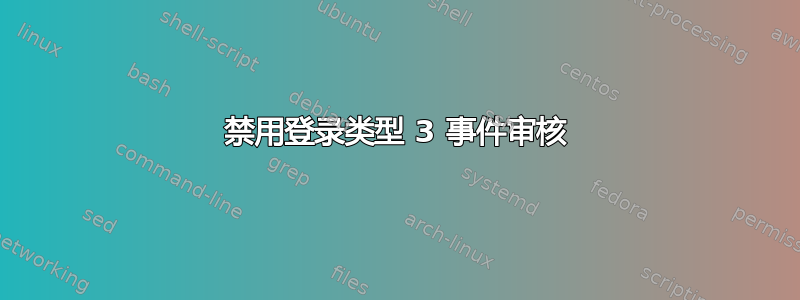 禁用登录类型 3 事件审核