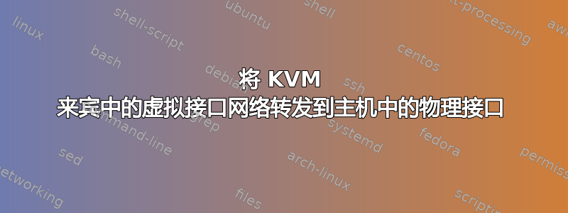 将 KVM 来宾中的虚拟接口网络转发到主机中的物理接口