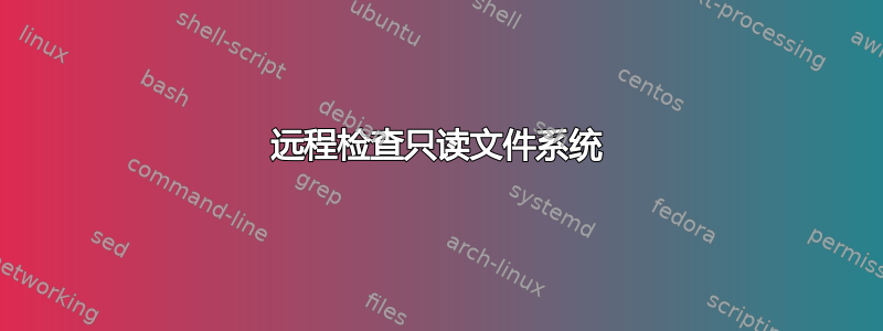 远程检查只读文件系统