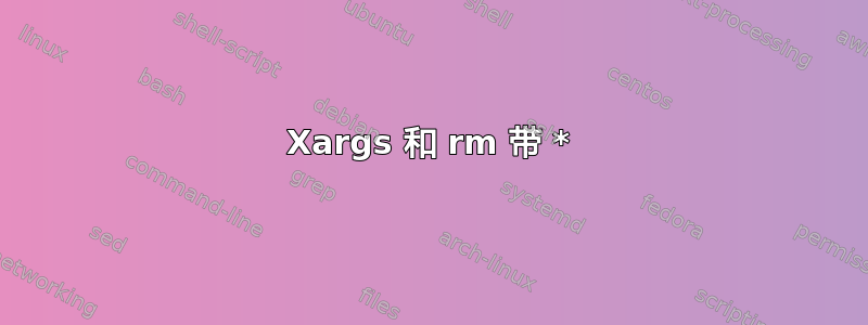 Xargs 和 rm 带 *