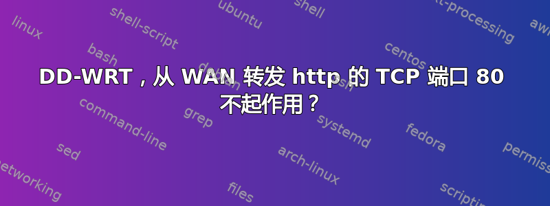 DD-WRT，从 WAN 转发 http 的 TCP 端口 80 不起作用？