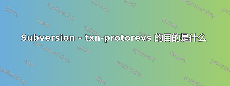 Subversion - txn-protorevs 的目的是什么