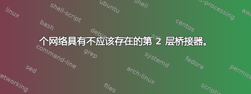 2 个网络具有不应该存在的第 2 层桥接器。