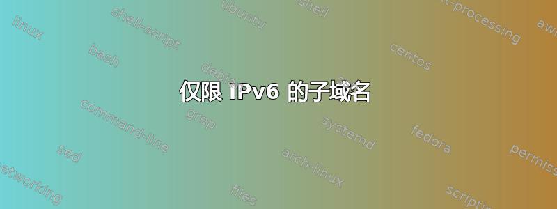 仅限 IPv6 的子域名