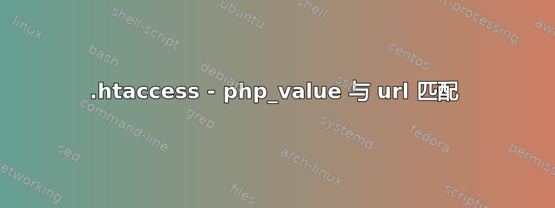 .htaccess - php_value 与 url 匹配