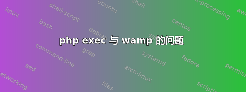 php exec 与 wamp 的问题