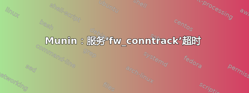 Munin：服务‘fw_conntrack’超时