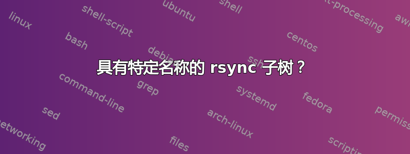 具有特定名称的 rsync 子树？