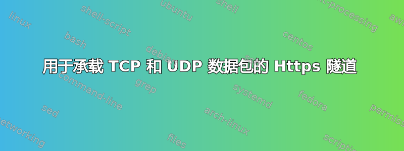 用于承载 TCP 和 UDP 数据包的 Https 隧道